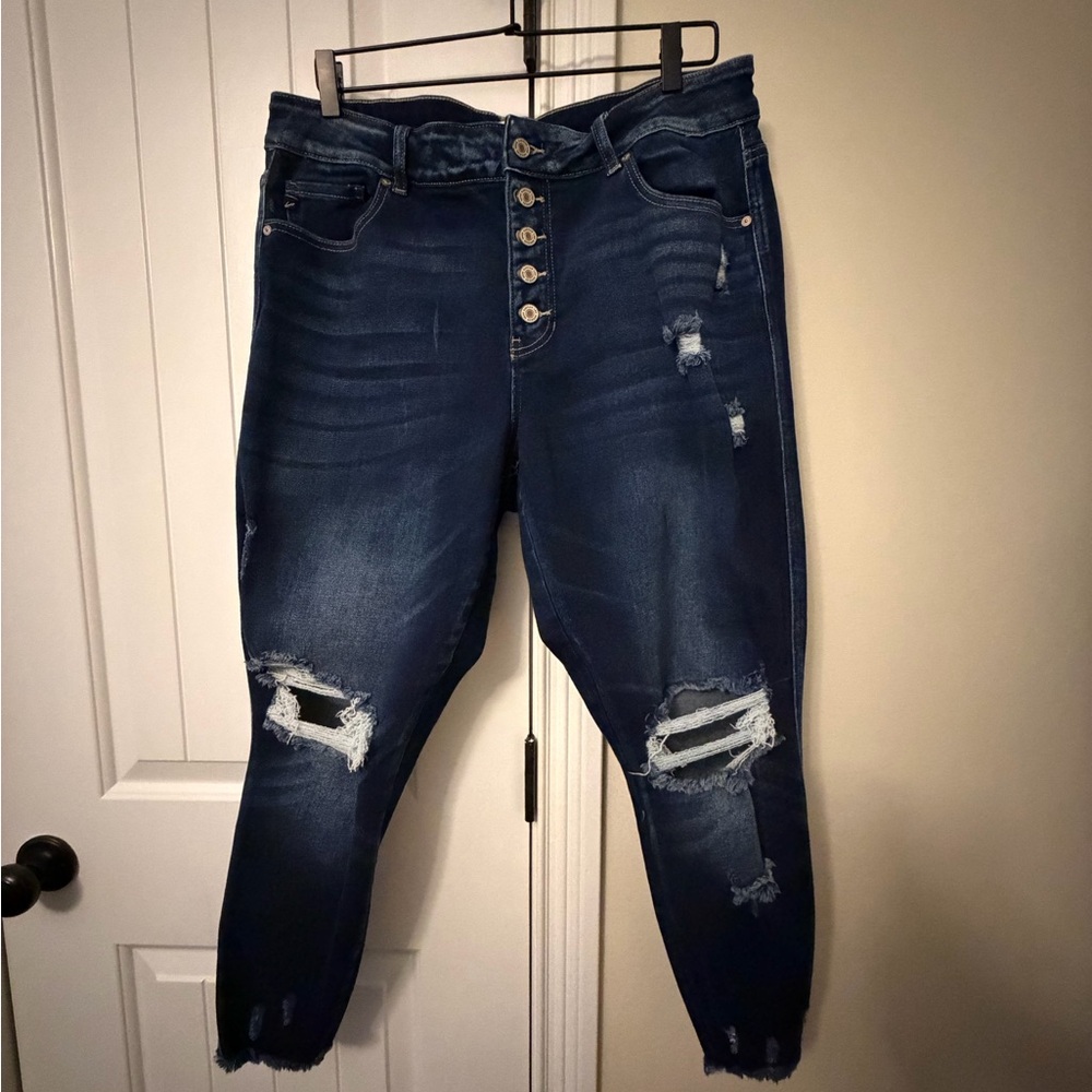 KANCAN for Maurice’s Distressed Blue Jeans